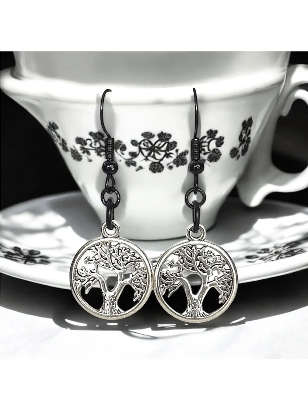 5 For $25💫Silver Filligree Silver Tree of Life Dangles